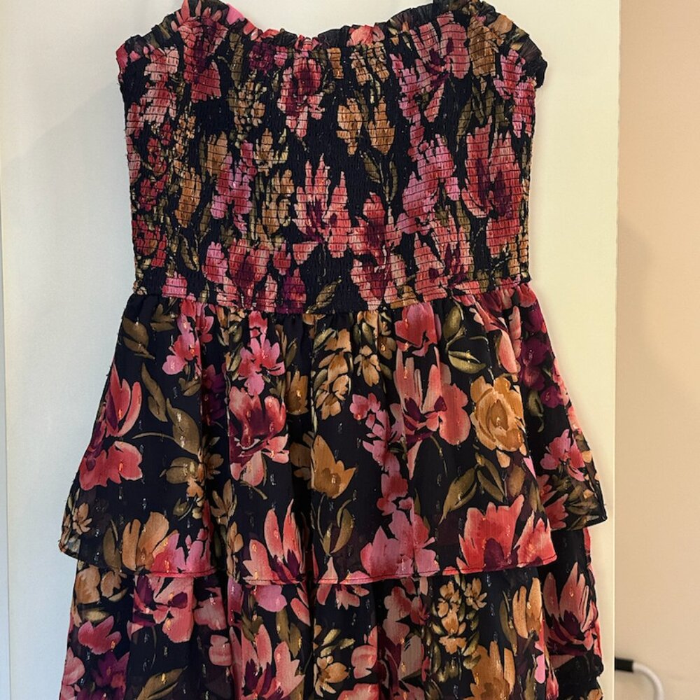 AQUA Floral Skirt Dress - Picture 2 of 3
